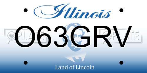 O63GRV Illinois License Plate