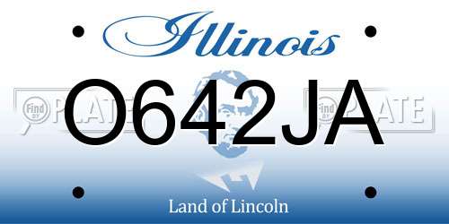O642JA Illinois License Plate