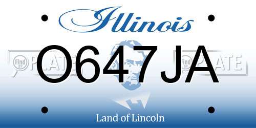 O647JA Illinois License Plate