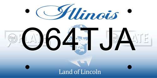 O64TJA Illinois License Plate