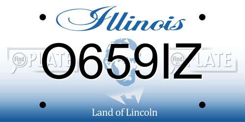 O659IZ Illinois License Plate