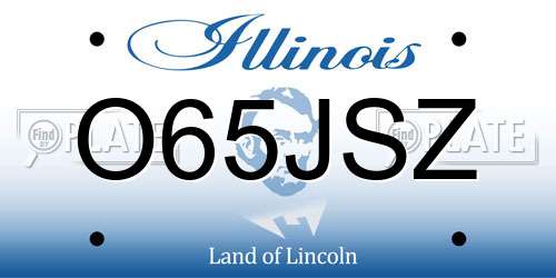 O65JSZ Illinois License Plate
