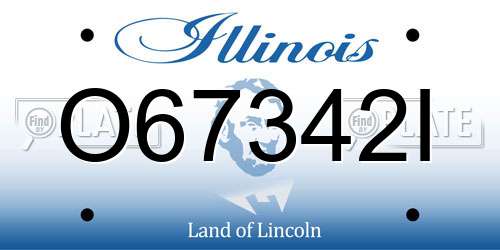 O67342I Illinois License Plate