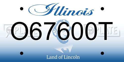 O67600T Illinois License Plate
