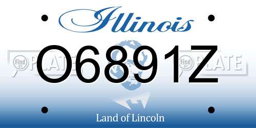 O6891Z Illinois License Plate