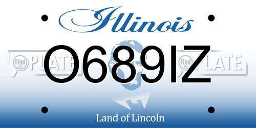 O689IZ Illinois License Plate