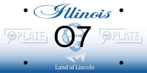O7 Illinois License Plate