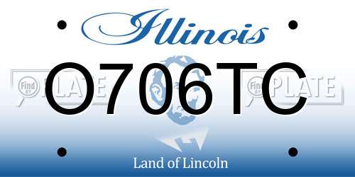 O706TC Illinois License Plate