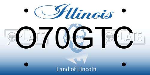 O70GTC Illinois License Plate