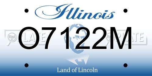 O7122M Illinois License Plate