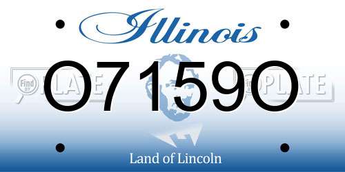 O7159O Illinois License Plate