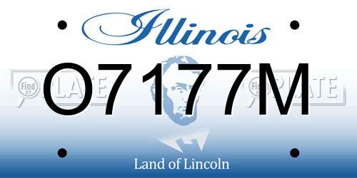 O7177M Illinois License Plate