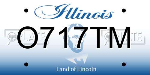 O717TM Illinois License Plate