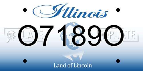 O7189O Illinois License Plate