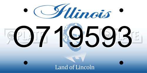O719593 Illinois License Plate