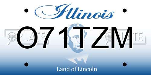 O71TZM Illinois License Plate