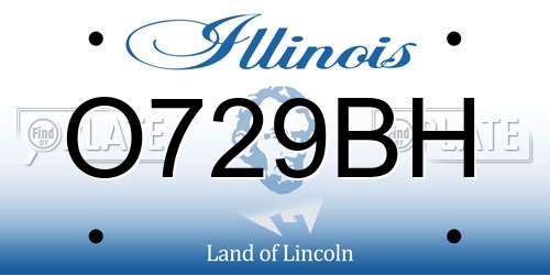 O729BH Illinois License Plate