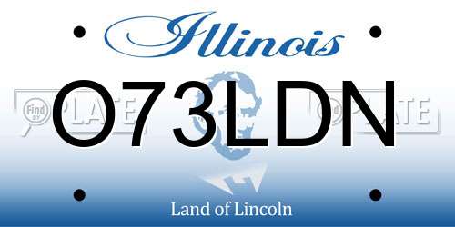 O73LDN Illinois License Plate