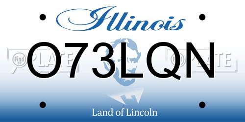 O73LQN Illinois License Plate