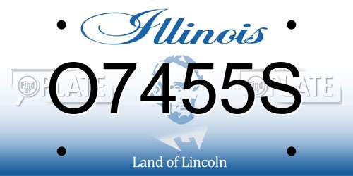 O7455S Illinois License Plate