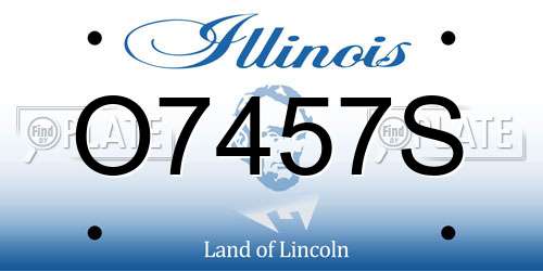 O7457S Illinois License Plate