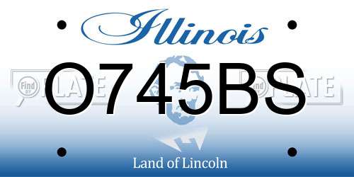 O745BS Illinois License Plate