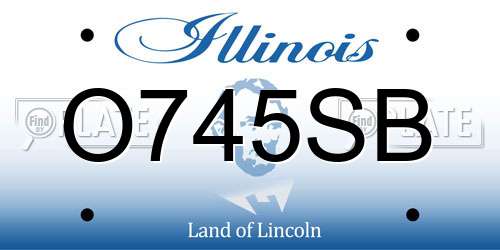 O745SB Illinois License Plate