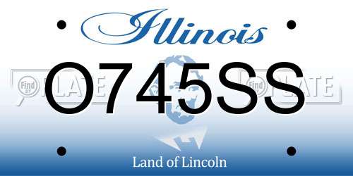 O745SS Illinois License Plate