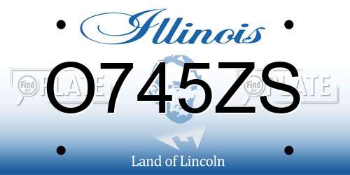 O745ZS Illinois License Plate