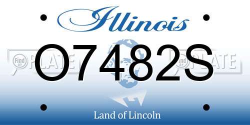 O7482S Illinois License Plate