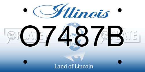 O7487B Illinois License Plate
