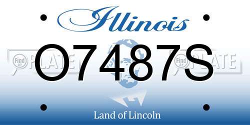 O7487S Illinois License Plate