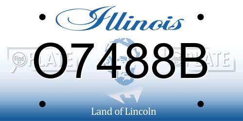 O7488B Illinois License Plate