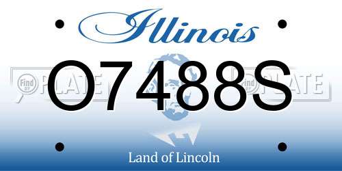 O7488S Illinois License Plate