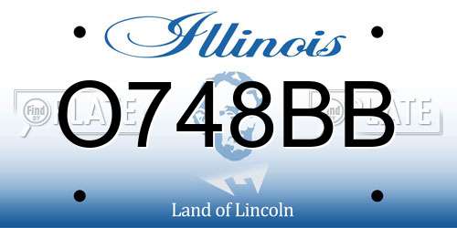 O748BB Illinois License Plate