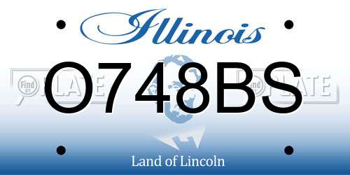 O748BS Illinois License Plate