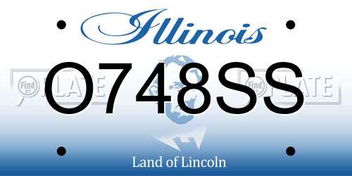 O748SS Illinois License Plate
