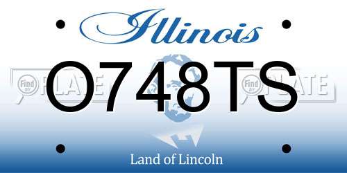 O748TS Illinois License Plate