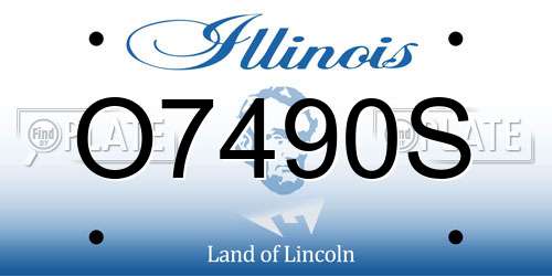 O7490S Illinois License Plate