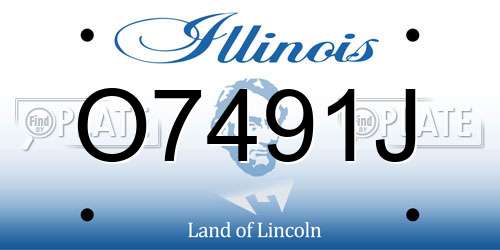 O7491J Illinois License Plate