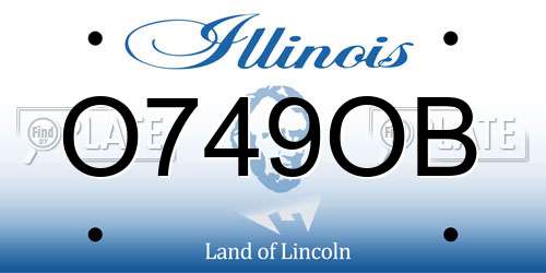 O749OB Illinois License Plate