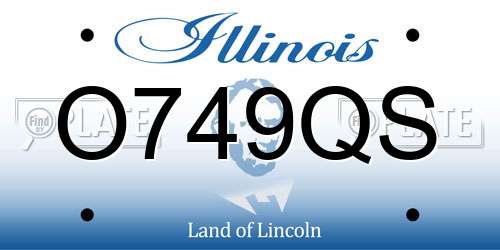 O749QS Illinois License Plate