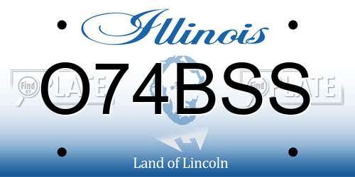 O74BSS Illinois License Plate