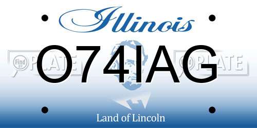 O74IAG Illinois License Plate