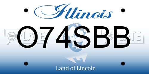 O74SBB Illinois License Plate