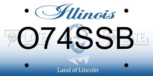 O74SSB Illinois License Plate
