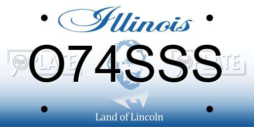 O74SSS Illinois License Plate