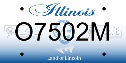 O7502M Illinois License Plate