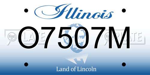 O7507M Illinois License Plate