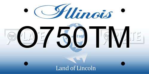 O750TM Illinois License Plate